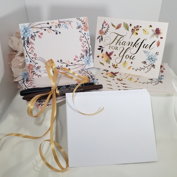 New Calligraphy Pen & Notecards Gratitude Set - Picture 2 of 5